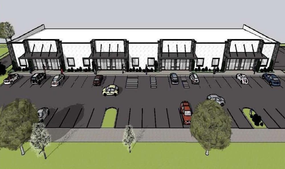 Render del frente con estacionamiento